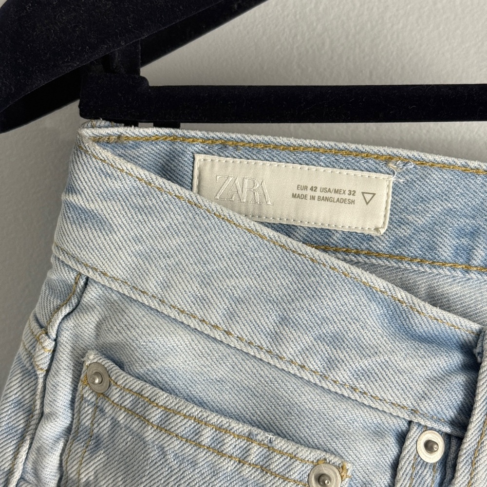 ZARA Pale Blue High-Rise Mens Jeans